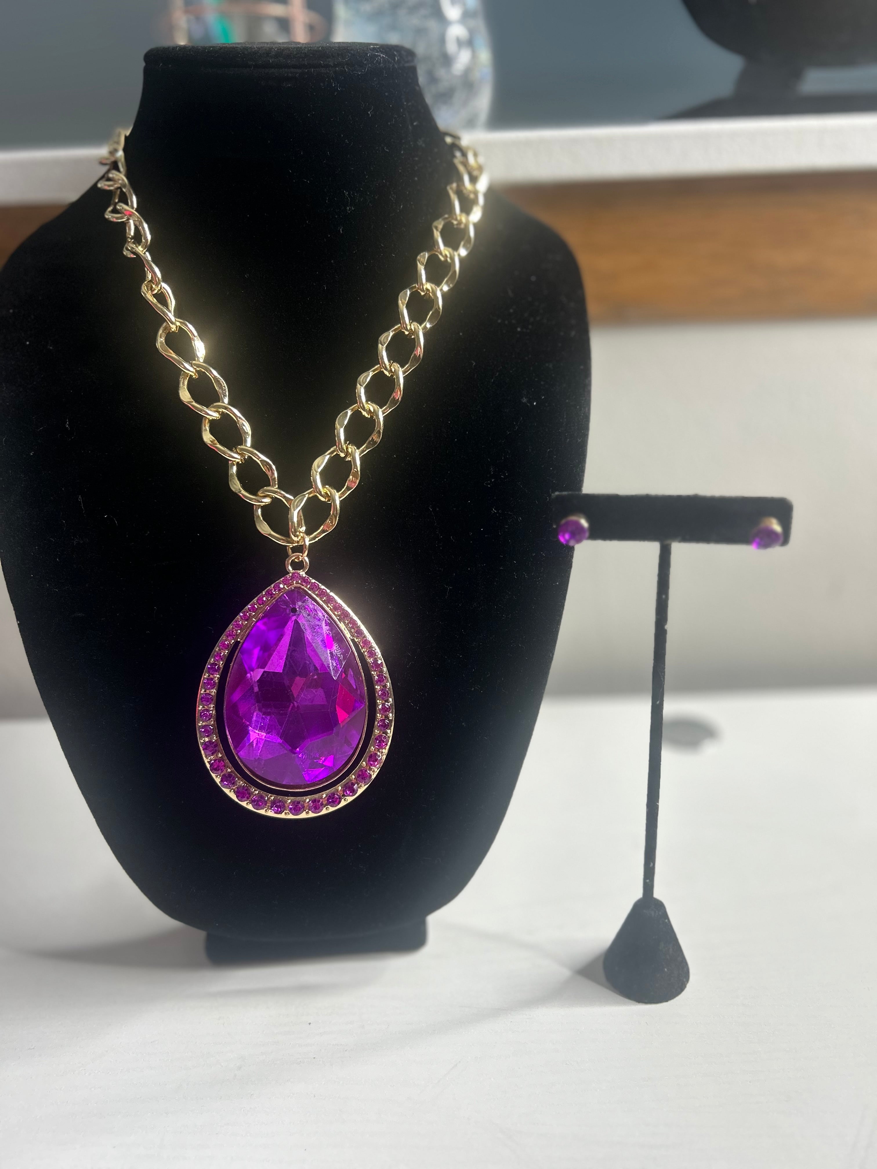 Purple and Gold Necklace